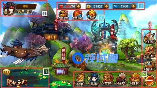 《造化之门》手游 主界面指引
