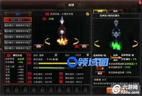 《黎明之光》手游 坐骑有什么属性