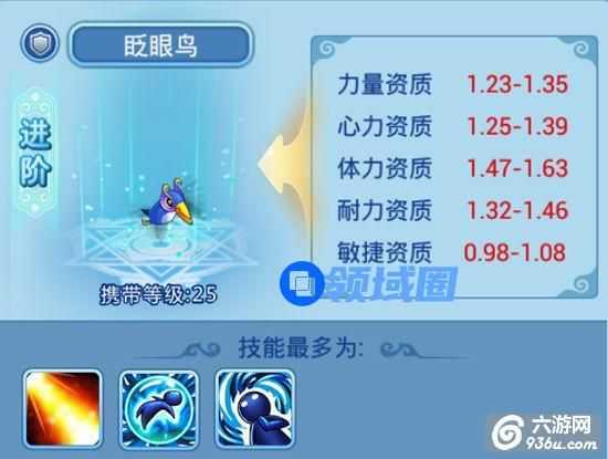 《水浒Q传》手游 召唤兽眨眼鸟与凝视之鸟详解