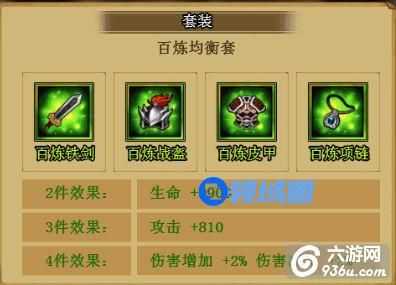 《天天怼三国》百炼均衡套装怎么样 属性效果攻略