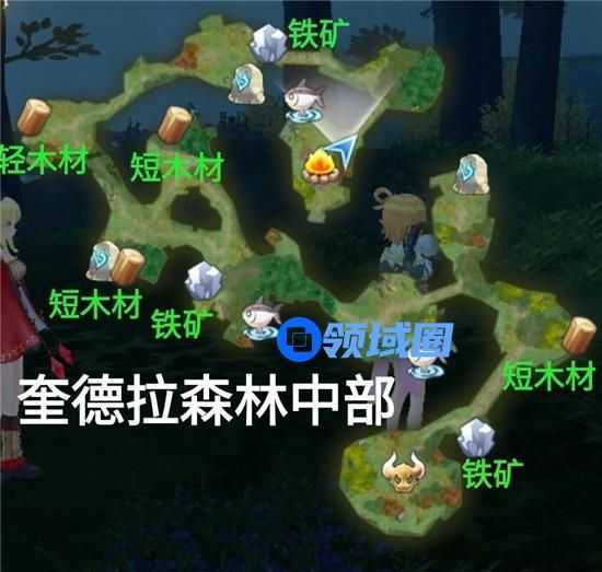 玛娜希斯回响奎德拉森林中部采集点 玛娜希斯回响奎德拉森林怎么采集