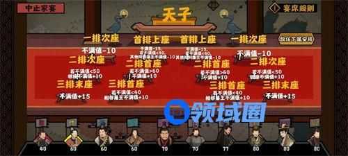 无悔华夏七国之乱家宴怎么排 无悔华夏七国之乱家宴排座攻略