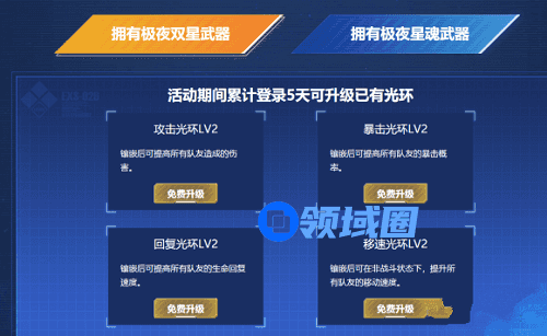 逆战极夜双星能镶嵌装几个光环芯片