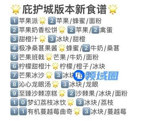 明日之后苹果食谱配方大全