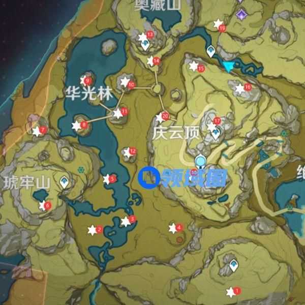 原神绝云星踪陨星碎屑在哪里？庆云顶陨石碎片位置大全[多图]图片2