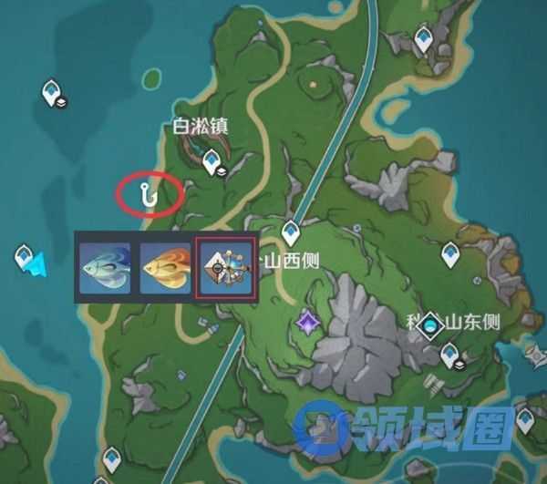 原神灰河渡手钓鱼点位在哪里 灰河渡手精炼材料钓鱼点分享[多图]图片4