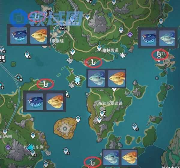 原神灰河渡手钓鱼点位在哪里 灰河渡手精炼材料钓鱼点分享[多图]图片7