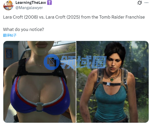《古墓丽影》重制版与08版劳拉身材对比引热议